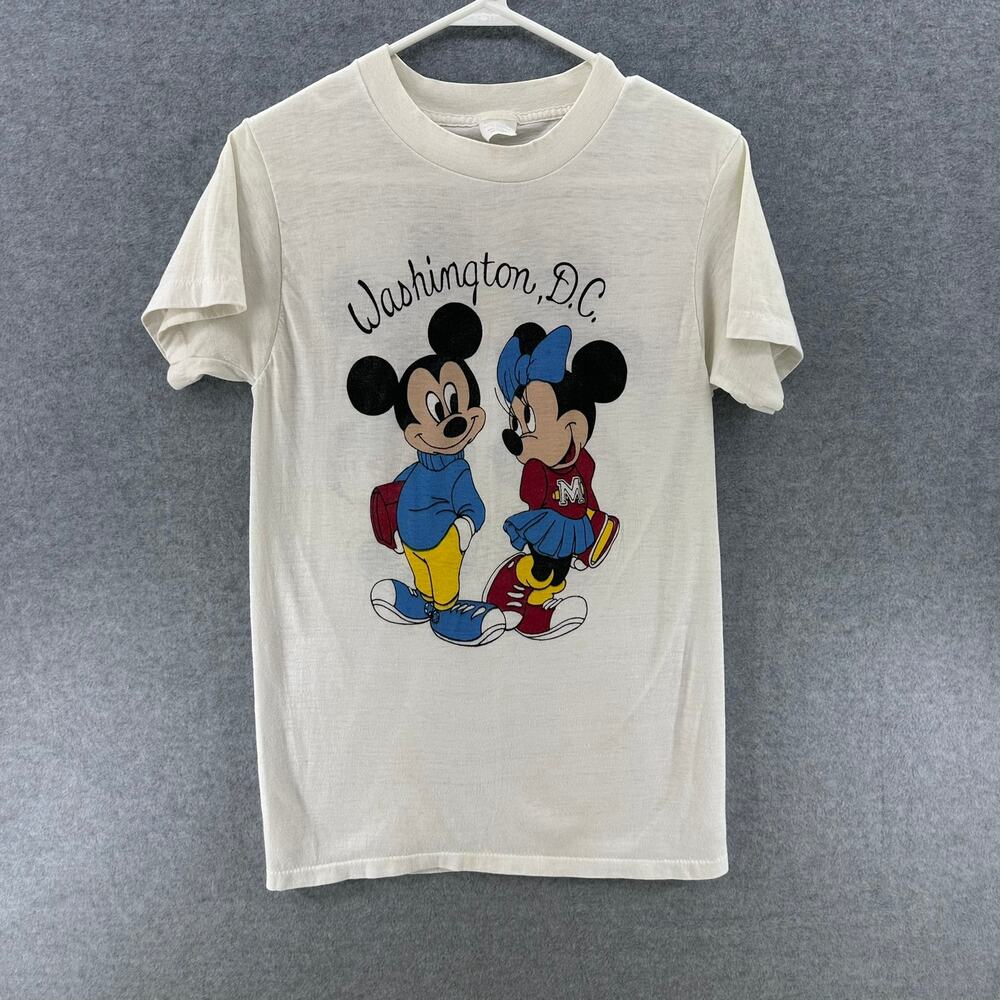 VTG 90s sz Women's M Mickey & Minnie Mouse DC T-Shirt Single Stitch USA made